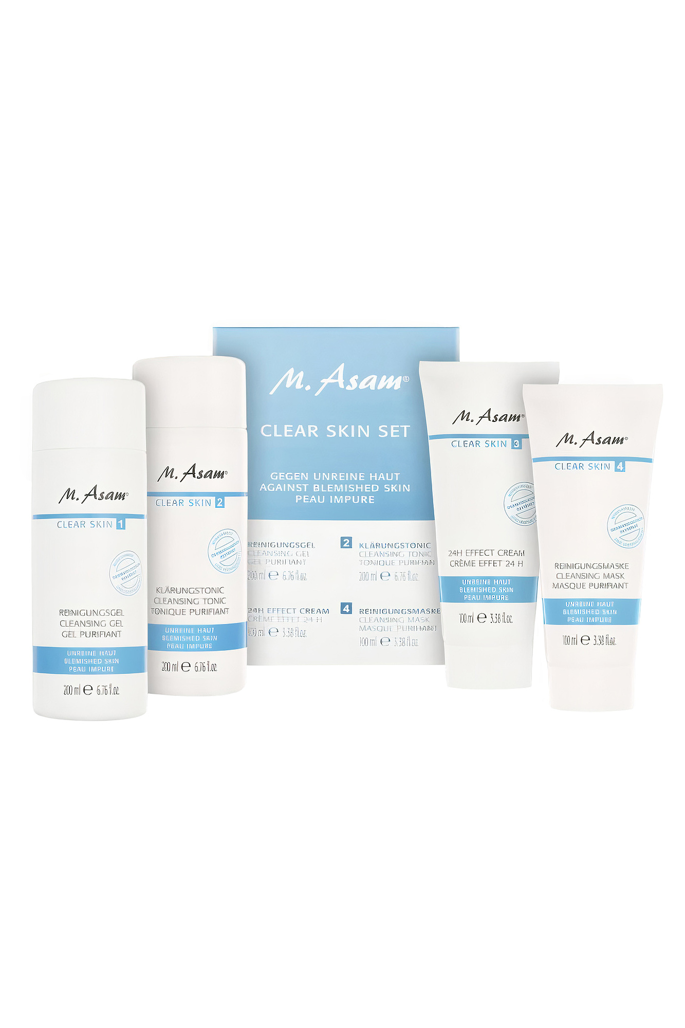 M. ASAM Gesichtsreinigungs-Set «Clear Skin», 4-teilig