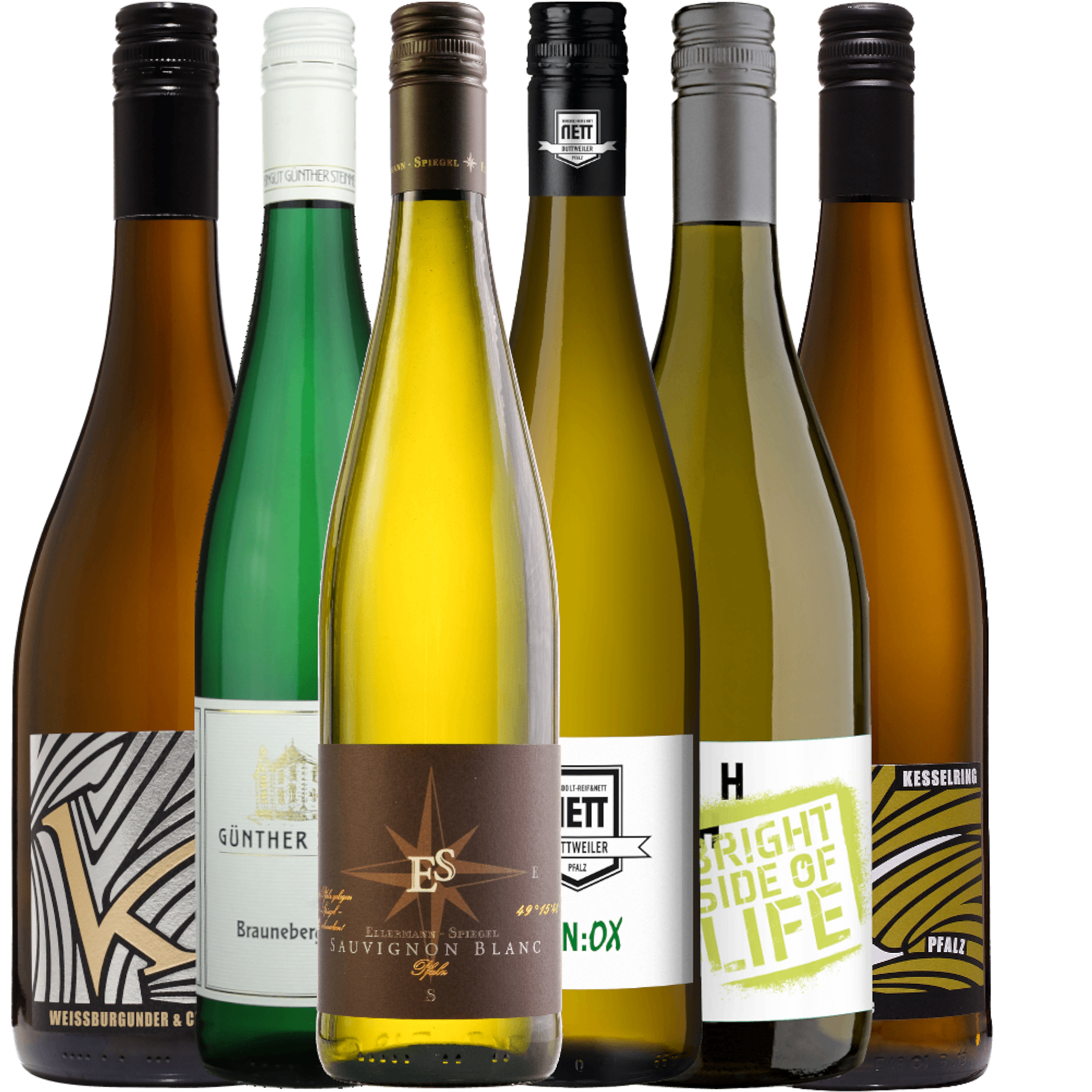 VINELLO Weinpaket 6 Weißweine aus Deutschland