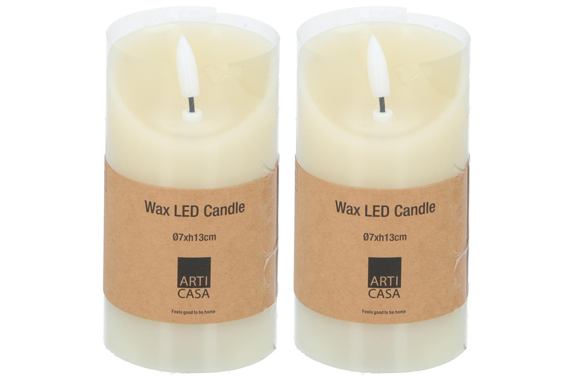 ARTI CASA LED-Kerze 13 cm, 2 Stück