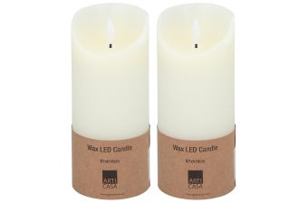 ARTI CASA LED-Kerze 16 cm, 2 Stück