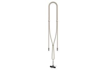 AQIILA 2-in-1 Lanyard Lade- & Synchronisationskabel, Beige