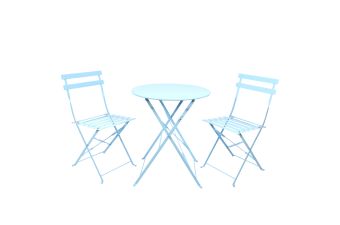 ESSCHERT DESIGN Bistro-Set, Babyblau