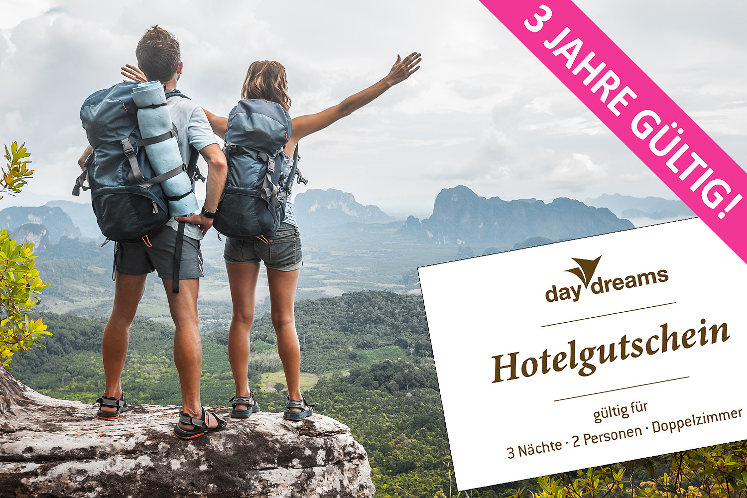 DAYDREAMS 3 Nächte Hotelgutschein für 2 Personen