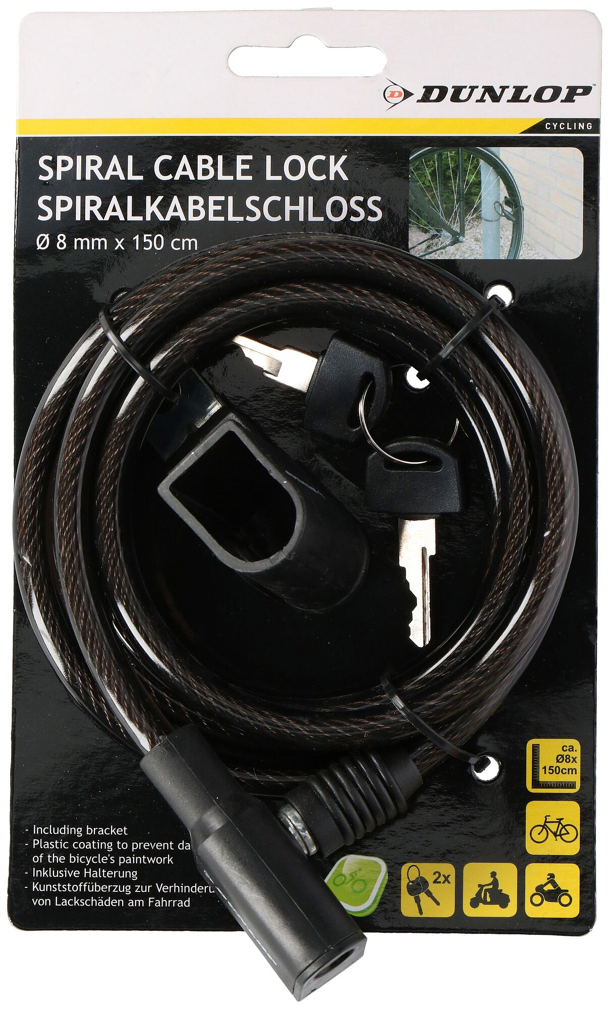 Thumbnail - DUNLOP Spiral-Fahrradschloss